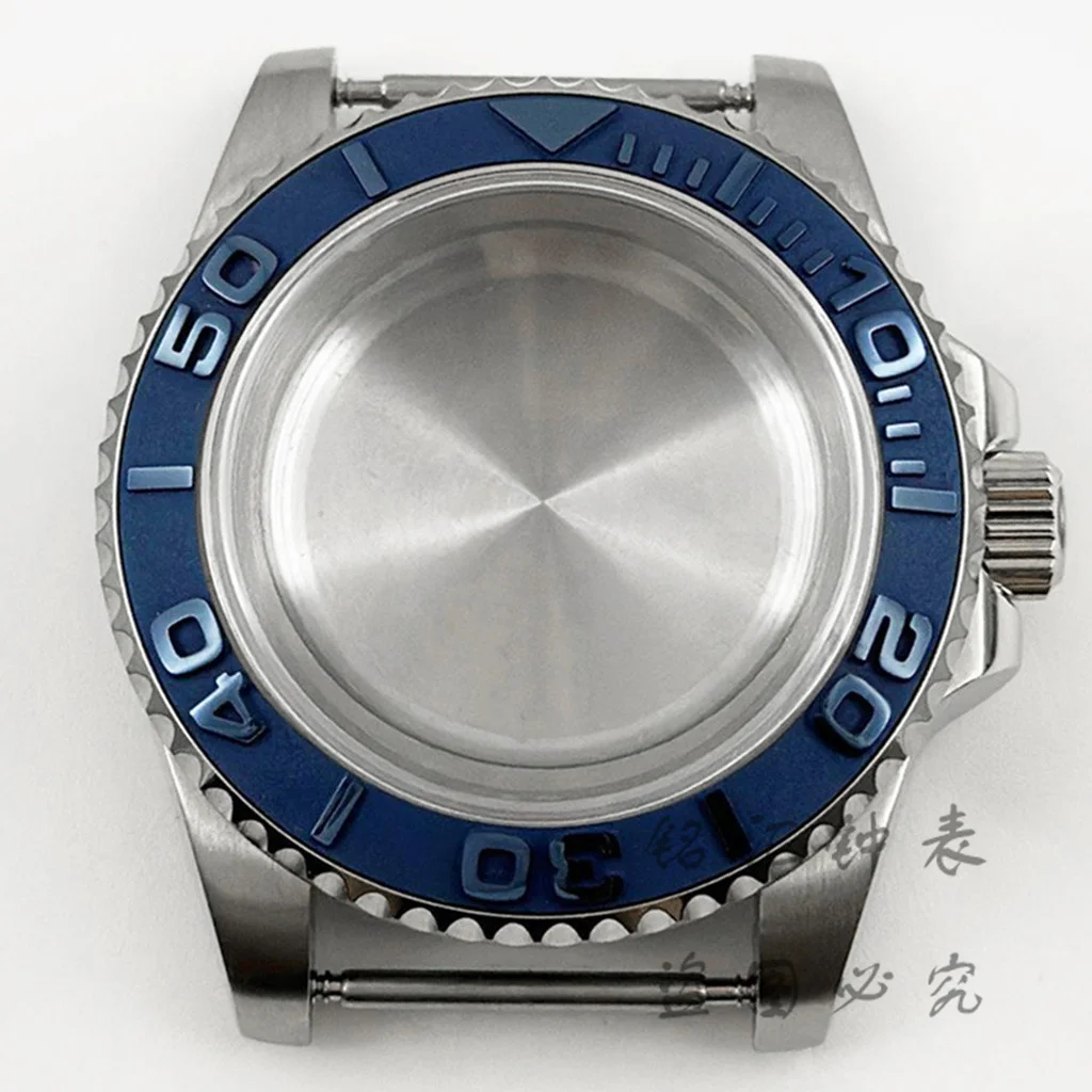 Deep Blue Bezel 40MM Diver Watch Case with Waterproof Sapphire Crystal
