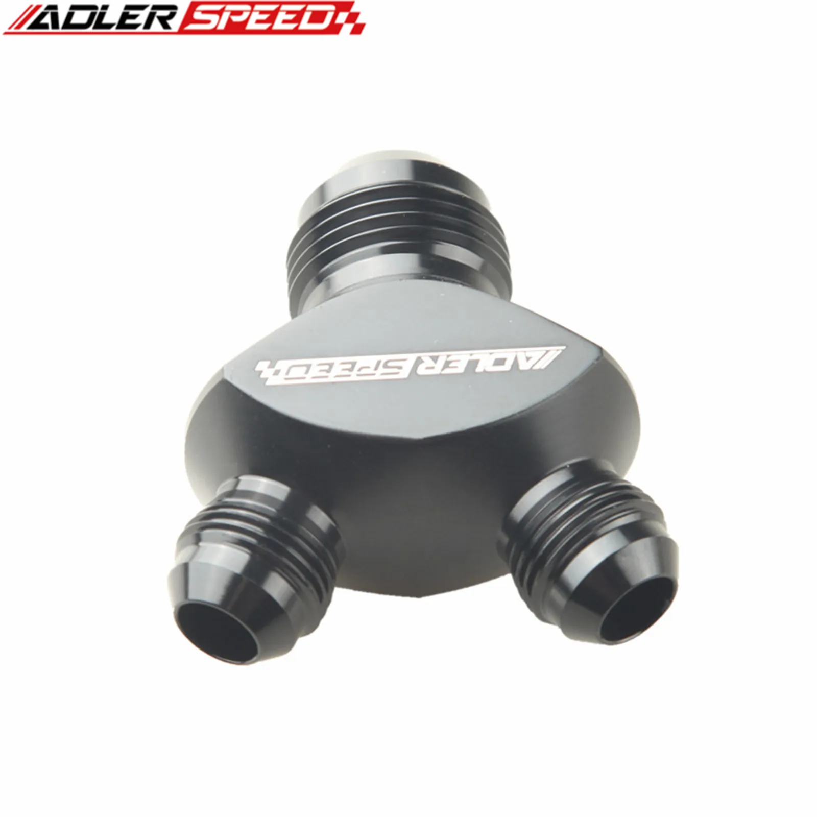 Universal AN3 AN4 AN6 AN8 AN10 AN12 AN16 Aluminum Y Block Adapter Fittings Adaptor Black Y Type Oil Pipe Joint Black