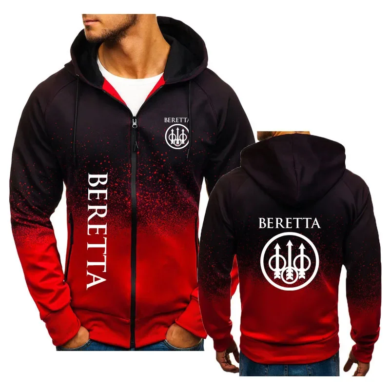 

Beretta Tactical Shooting Men's hoodie Harajuku contrast color sweatshirt top Spring Autumn classic street men's hoodie jacket