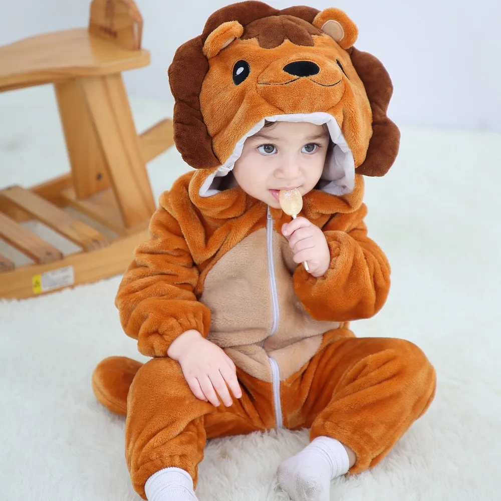 thumbnail image 1 of Lindos disfraces de Cosplay de mono, tigre y dinosaurio, mono de animales para niños y niñas, mamelucos para bebés, ropa para bebés, pijamas para niños Kigurumi, 1 of 5