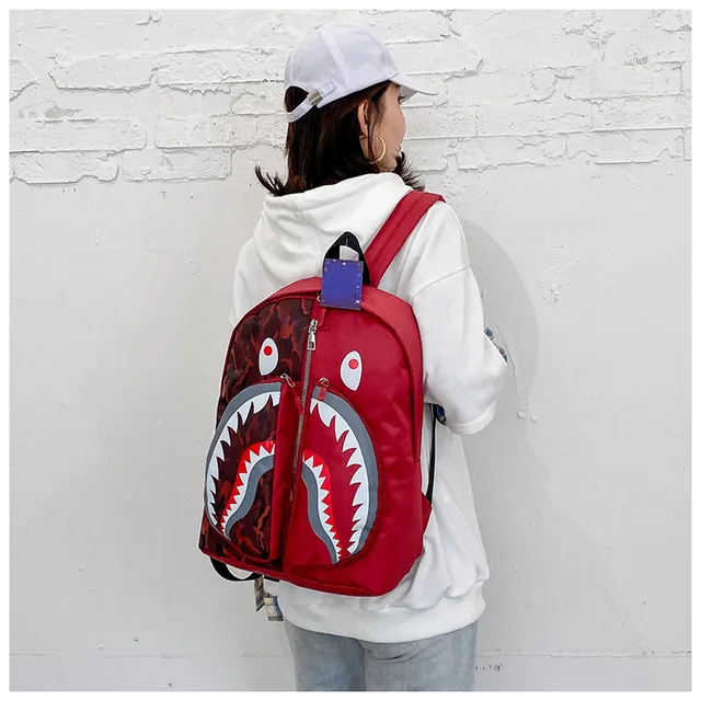 Cute Bookbags Bape Shark Backpack for Kids – ILYBAG