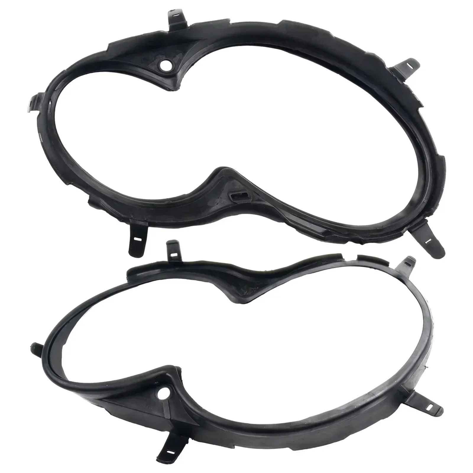 1 Pair Black Plastic Left Right Headlight Headlamp Gasket For Mercedes W209 CLK 2003-2009 2098260191 2098260291