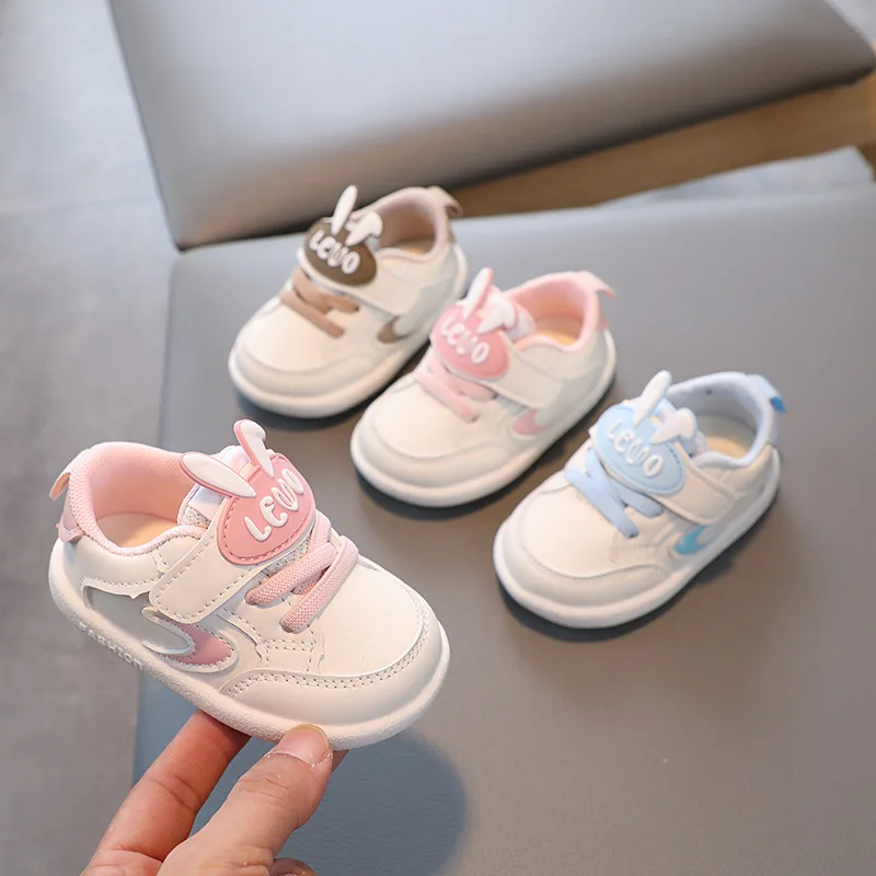 

Baby girl softsole toddler shoes boy autumn new breathable little white shoes skid shoes sneakers