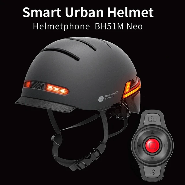 Smart4u Casque de Vélo Clignotant, Casque Velo Bluetooth