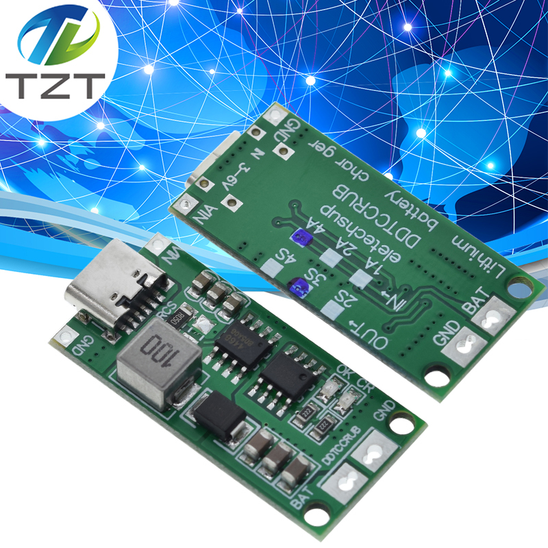 Multi-Cell 2S 3S 4S Type-C To 8.4V 12.6V 16.8V Step-Up Boost LiPo Polymer Li-Ion Charger 7.4V 11.1V 14.8V 18650 Lithium Battery