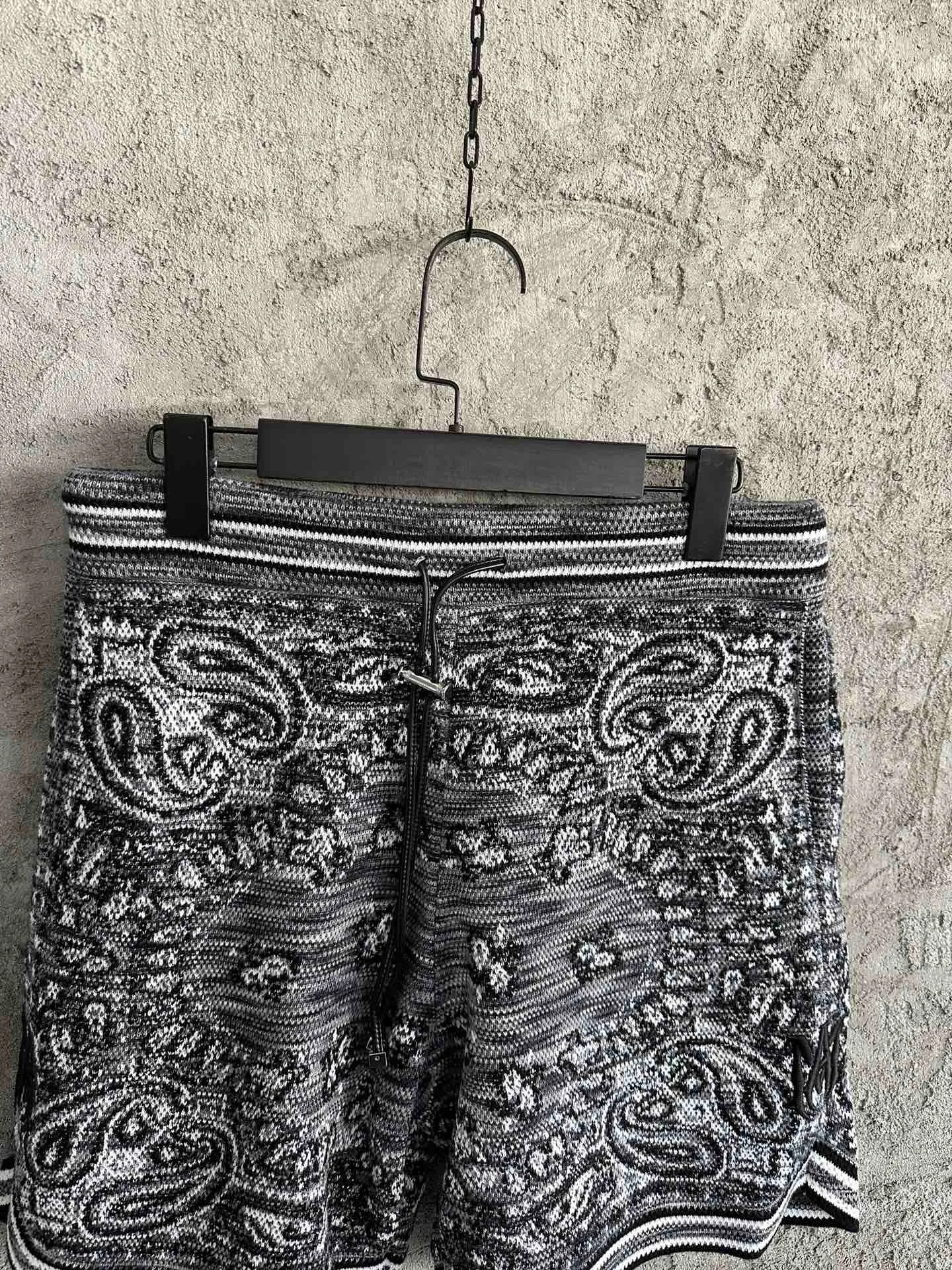 men knit paisley shorts 2