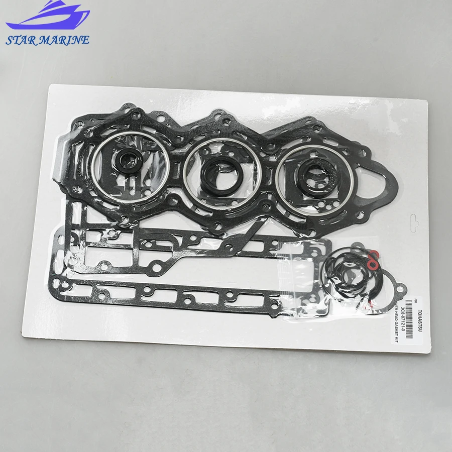 3C8-87121-0 토하츠 닛산 2T 40HP 50HP NS40D2 NS50D2 선외기 엔진용 파워 헤드 가스켓 키트