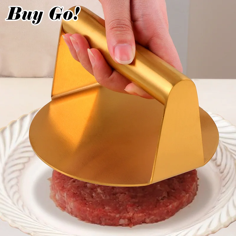 1Pc Stainless Steel Smash Burger Press Hamburger Patties Meat Masher Circular Meat Press Mold for Deli Meats Kitchen Accessories