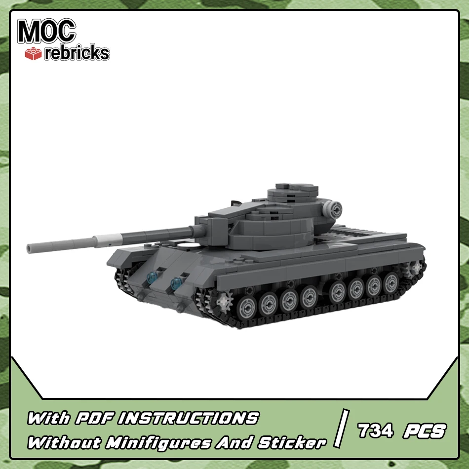 

Конструктор Военный FV214, Покоритель тяжелых танков, модель MOC, армия, боевое оружие, набор игрушек для детей, Рождественский подарок