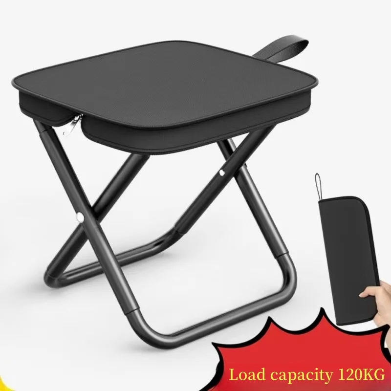 folding chair folding stool Outdoor folding pencil case small horse tie pocket stool portable fishing stool camping tourism leisure handbag chair