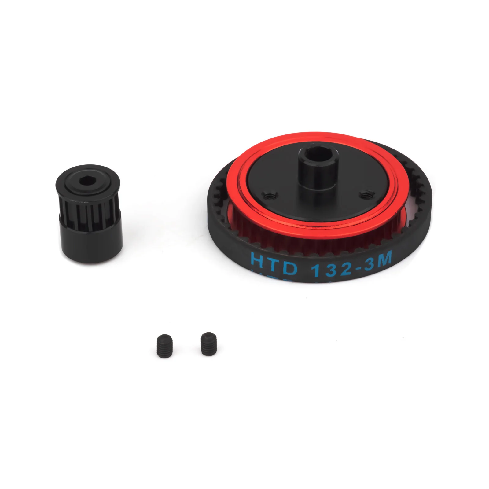 Détail du moteur brushless pour transmission par courroie silencieuse, avec vis de fixation apparentes