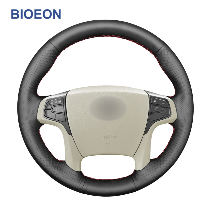 

Чехол на руль из искусственной кожи для Toyota Sienna, черный, 2010, 2011, 2012, 2013-2014