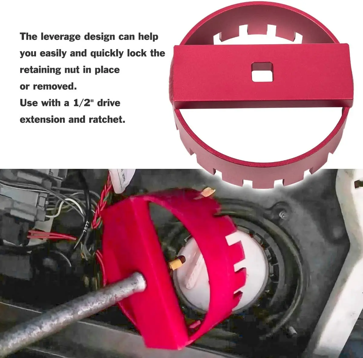 Outil universel d'anneau de verrouillage de réservoir de carburant,  universel installez facilement l'outil antirouille d'anneau de verrouillage  de