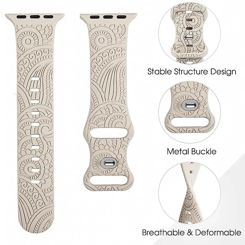 Engraved Strap for Apple Watch Ultra2 Band 49mm 46MM 44MM 40mm 41