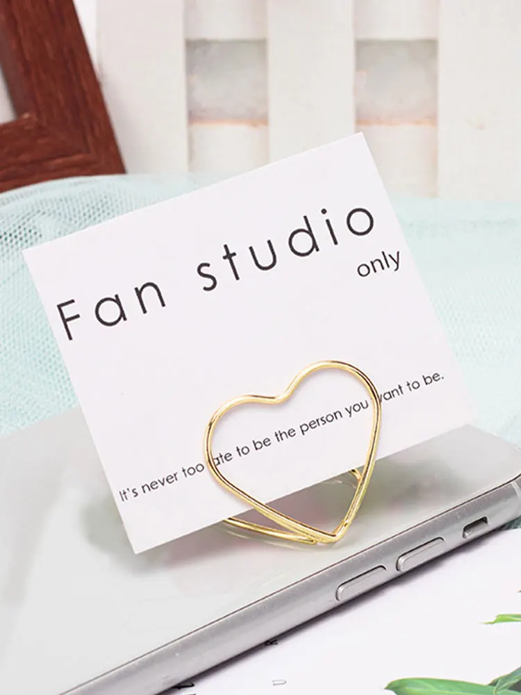 Metal Paper Clip Number Stand Double Layer Love Place Card Holder 15pcs Party Wedding Heart Shape Card Display Stand Reusable place card holders