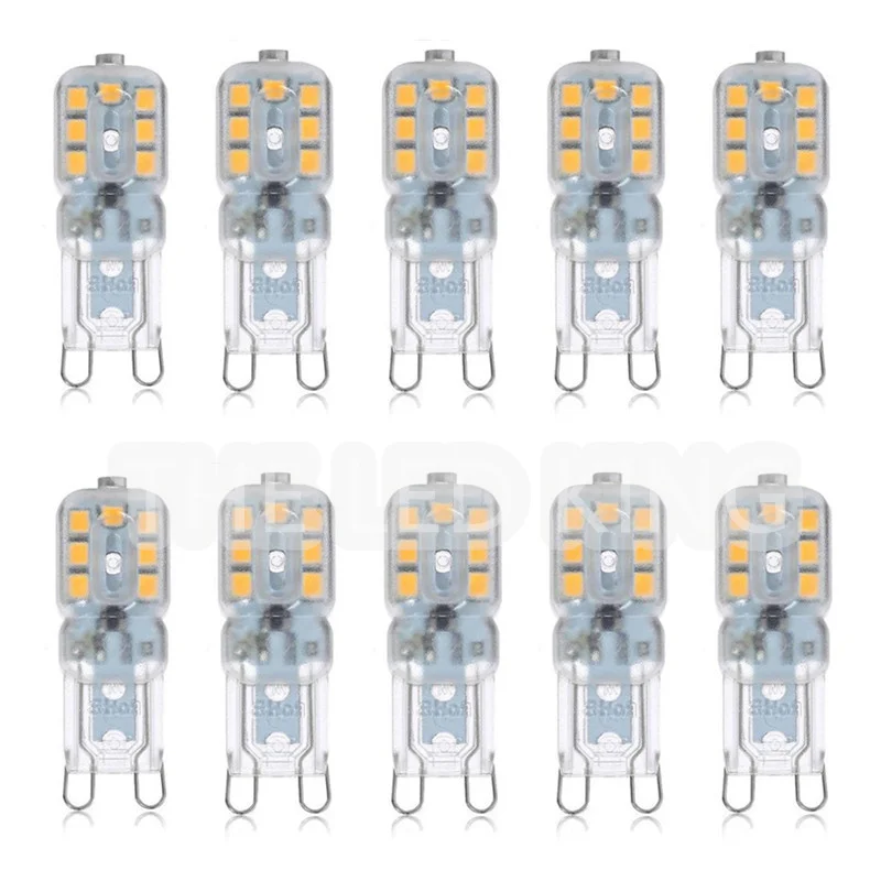 

Светодиодная лампочка G9 SMD2835 для люстры, 10 шт., 7 Вт, 5 Вт, 220 В переменного тока, 230 В