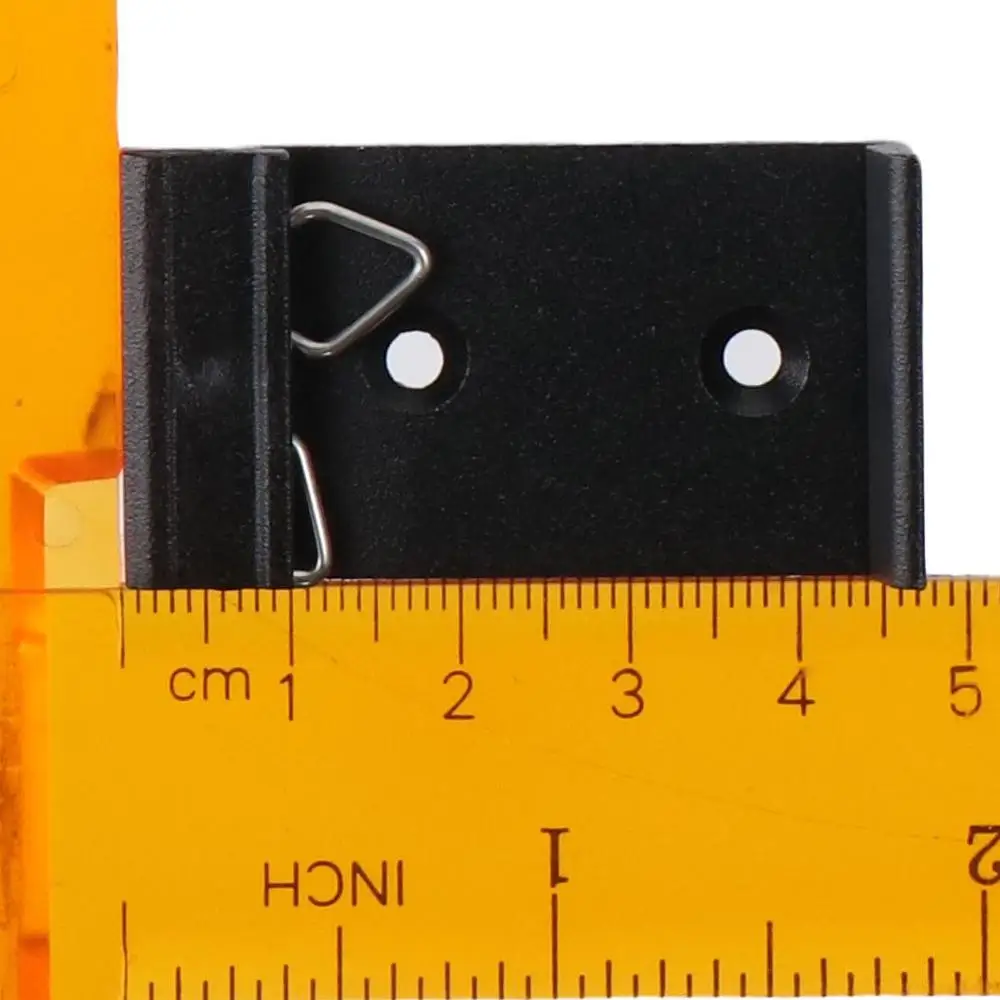 1/4Pcs 1.02 Width DIN Rail Mount Clip Black Universal DIN Rail Fixed Clamp Aluminum Alloy Snap in Din-Rail Mounting Brackets Connector Clamps