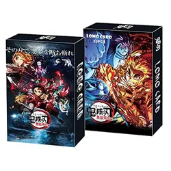 Boîte de cartes Demon Slayer, 30 pièces/boîte, carte postale de dessin animé Artbook, accessoires de carte Lomo, Collection cadeau 