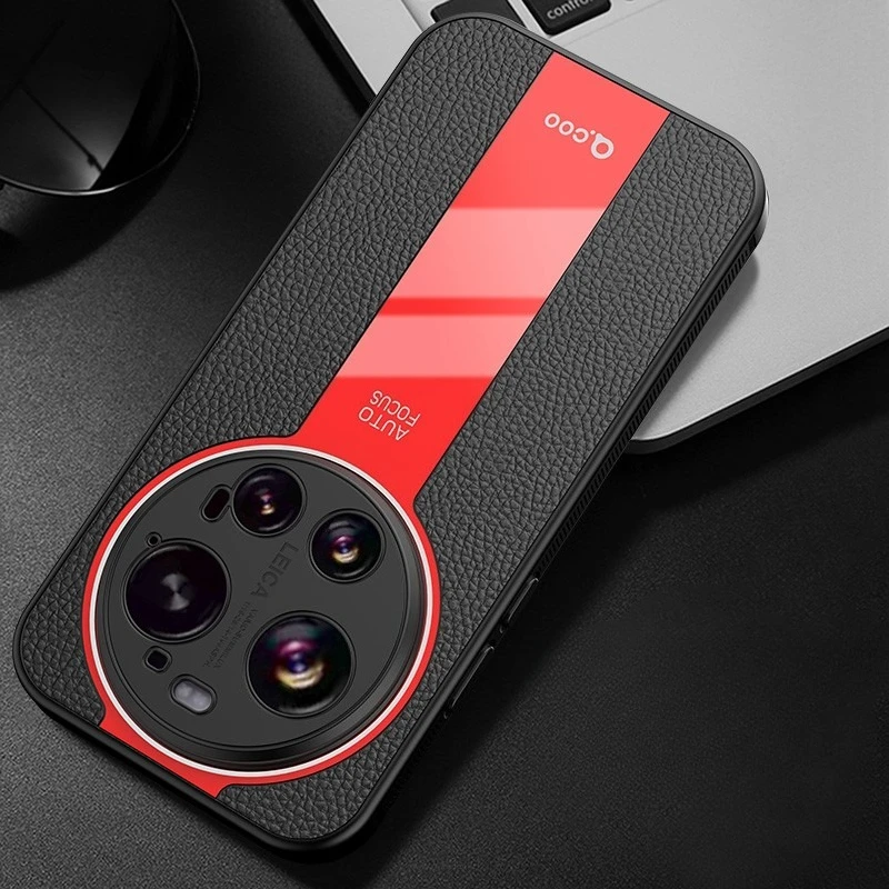 Magnetic Luxury Lichi Leather + Soft TPU Ultra Thin Matte Lens Protection Case