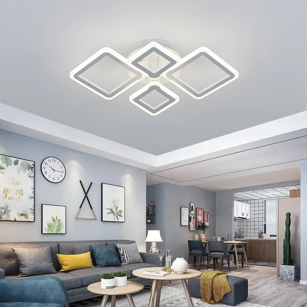 Description Picture 2 of itemModern Acrylic Ceiling Lamp LED Lamp for Bedroom Ceiling Lights with Remote Control Dimmable LED Lights for Room Living Room