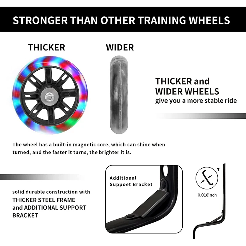 Children Bicycle Auxiliary Wheel 12/14/16/18/20/22 Inch Stroller Shifter Side Wheel Balance Small