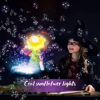 Sunflower Bubble Machine for Kids Automatic Flower Bubble Toy with Light for Toddlers Bubble Maker Blower for Kids Outdoor Toys 3