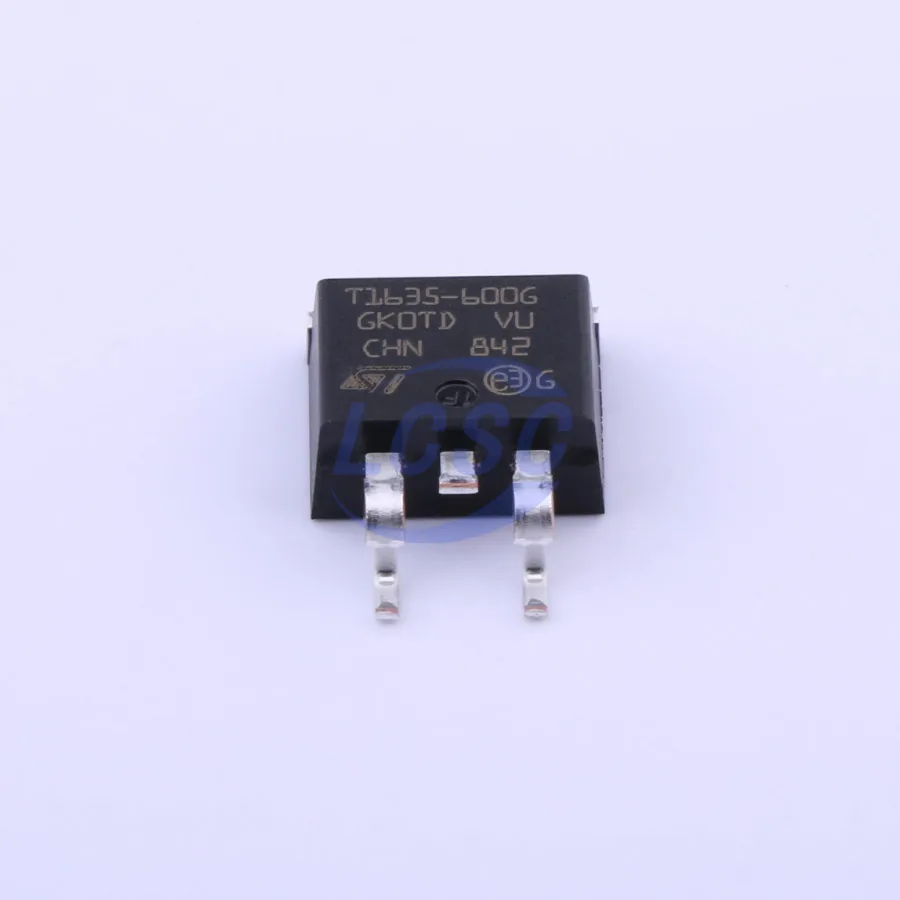 10 개/몫 기존 T1635-600G 600V 16A 스너버리스 표준 트라이악 T1635-600G-TR TO-263-3 사이리스터 SCR