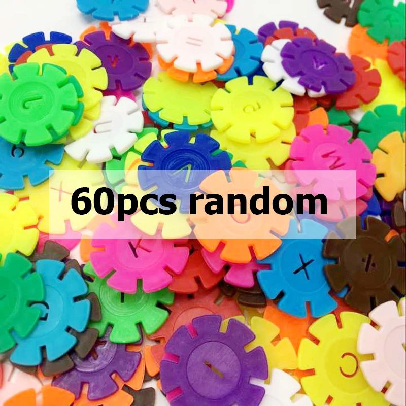 Early Education Snowflake Building Block Set - Baby Puzzle Plastic Assembly Blocks (60/100/200pcs)