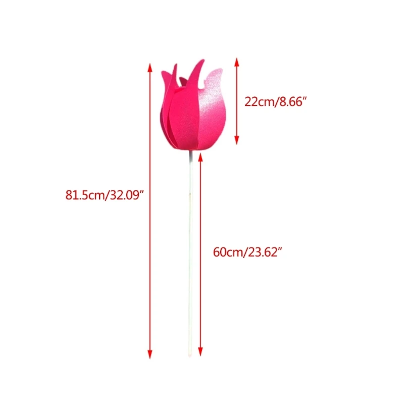 Garden Wind Spinner Tulip Windmill Balcony Lawn Decor Large Pinwheel Child Rotate Summer Wind Toy Camping Decoration