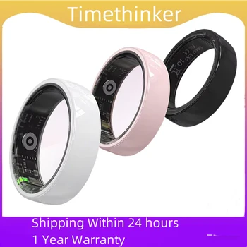 Anello Intelligente R12 con Custodia di Ricarica, Controllo Gestuale, Monitoraggio Frequenza Cardiaca e Sonno, Impermeabile 5ATM per Android e iOS
