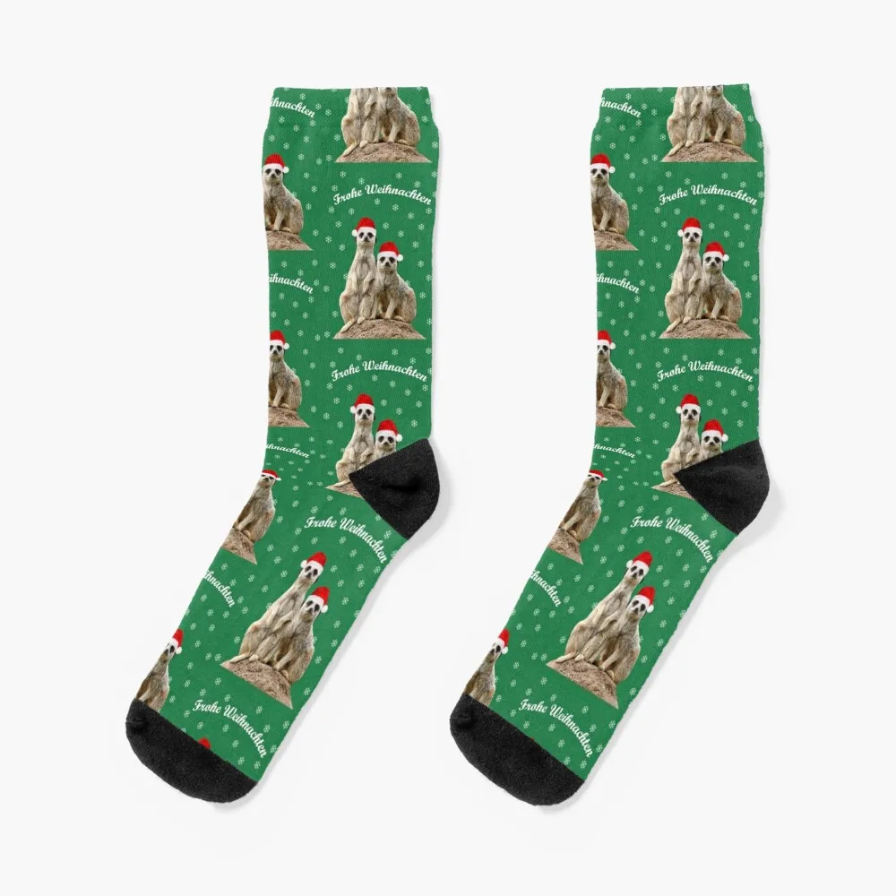 Frohe Weihnachten Erdm?nnchen Socks designer brand set hockey fashionable Socks For Man Women's