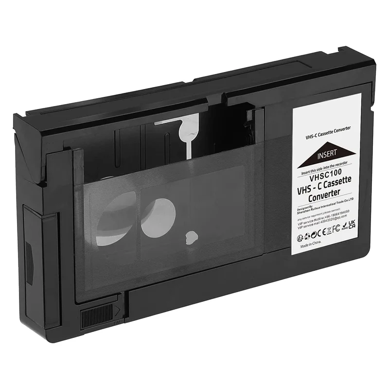 Adattatore A Cassetta Vhs-C Per Videocamere Svhs Vhs-C Jvc Rca Panasonic Adattatore A Cassetta Vhs Motorizzato Non Per 8Mm/Minidv/Hi8