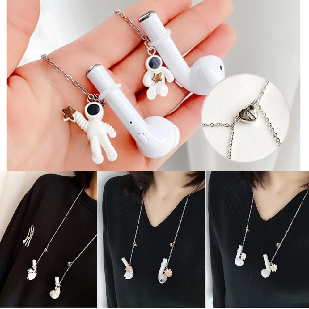 

Jewelry Necklace Daisy For Airpods Headphone Anti-lost Chain Astronaut Glasses Chain Spaceman Mask Lanyard Magnetic Attraction