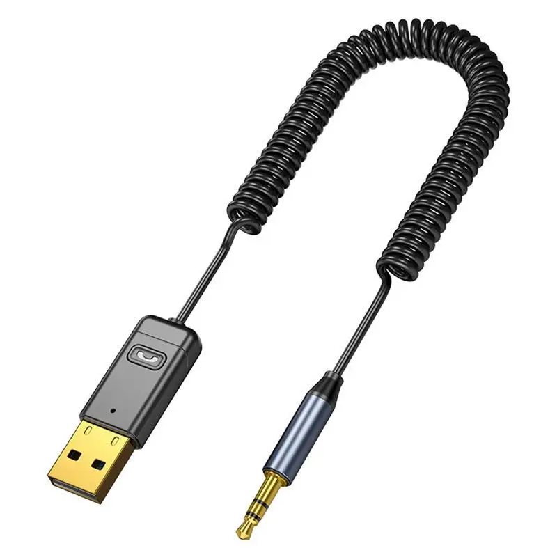 

BT Aux Adapter Wireless Aux Adapter USB Jack Kit With Built-in Mic Hands-Free Calls Compatible With Car Speaker And Home Audio