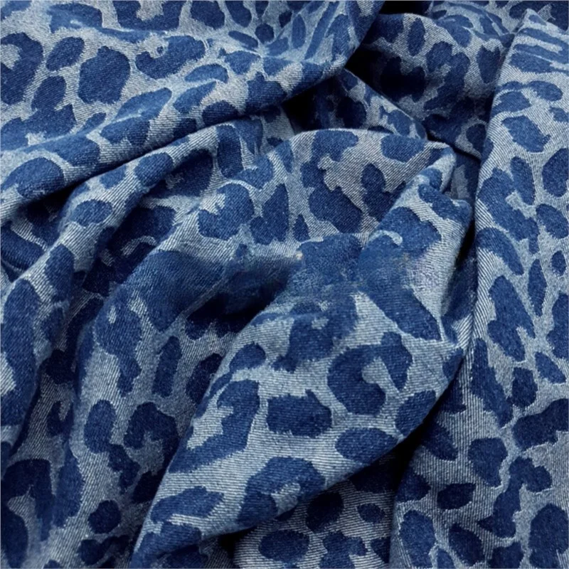 Leopard Yarn-Dyed Jacquard Washed Fabric Coat Thick Clothing Graduation Design