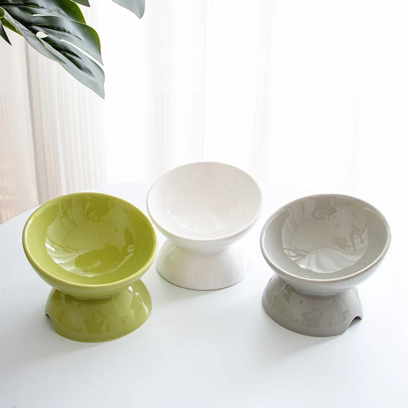 TallCeramicCatBowlsRejectBlackChinCeramicBowlsCatBowls