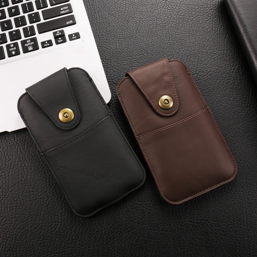 Premium Genuine Leather Belt Clip Pouch Holster