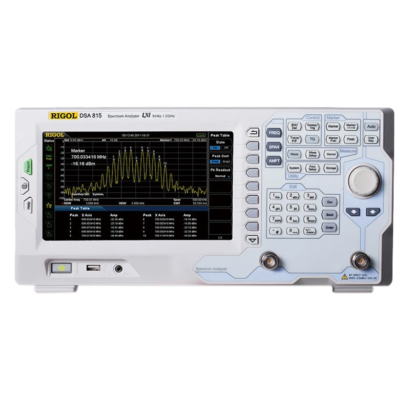 RIGOL DSA815 DSA815-TG 스윕 타입 스펙트럼 분석기 9kHz1.5GHz 해상도 대역폭 10Hz1MHz 전자 부품용