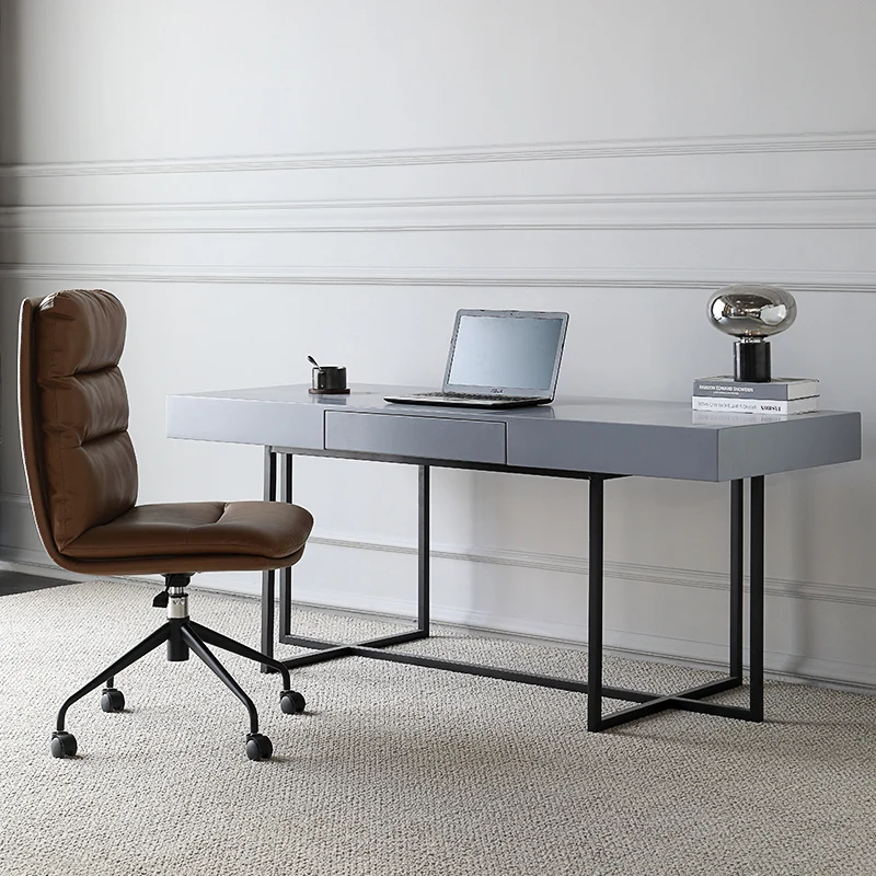 

Итальянский стиль, роскошный минималистичный офисный стол, домашний письменный стол, дизайнерский компьютерный стол, простой современный письменный стол