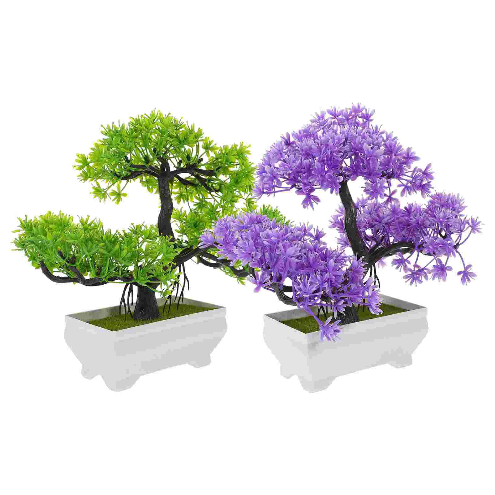 

Simulation Welcome Pine Mini Bonsai Tree Fake Plant Decors Figurine Realistic False Ornaments Table Top Bookshelf
