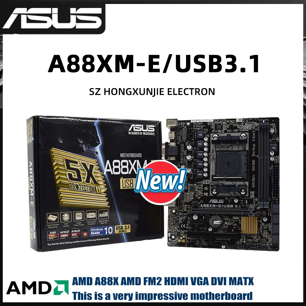 ASUS Motherboard AMD A88X FM2+/FM2 APU DDR3 32GB