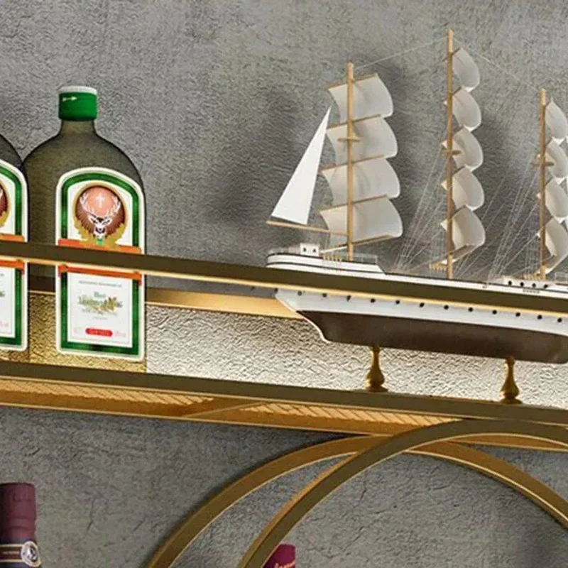 Wine Bar Holder Adapt Single Miniature Cup Glass Storage Wine Cabinet Decor Wall Mount Rack Bottle