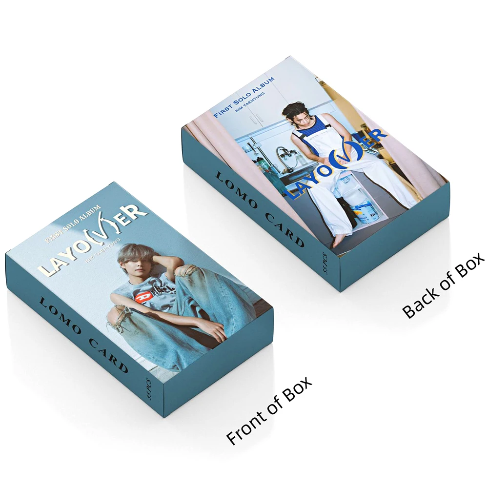 55Pcs/Box Kpop Layover Seven TaeHyung JK Solo Photocards Lomo Cards Photo Card for Fans Collection