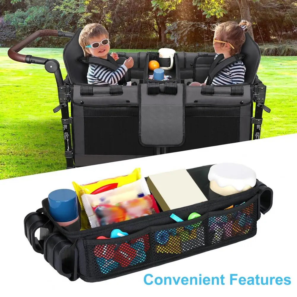 Stroller Tray with Cup Holders Stroller Tray for W4 Model Wonderfold W1/w2/w4 with Cup Holder Multi Mesh Pockets