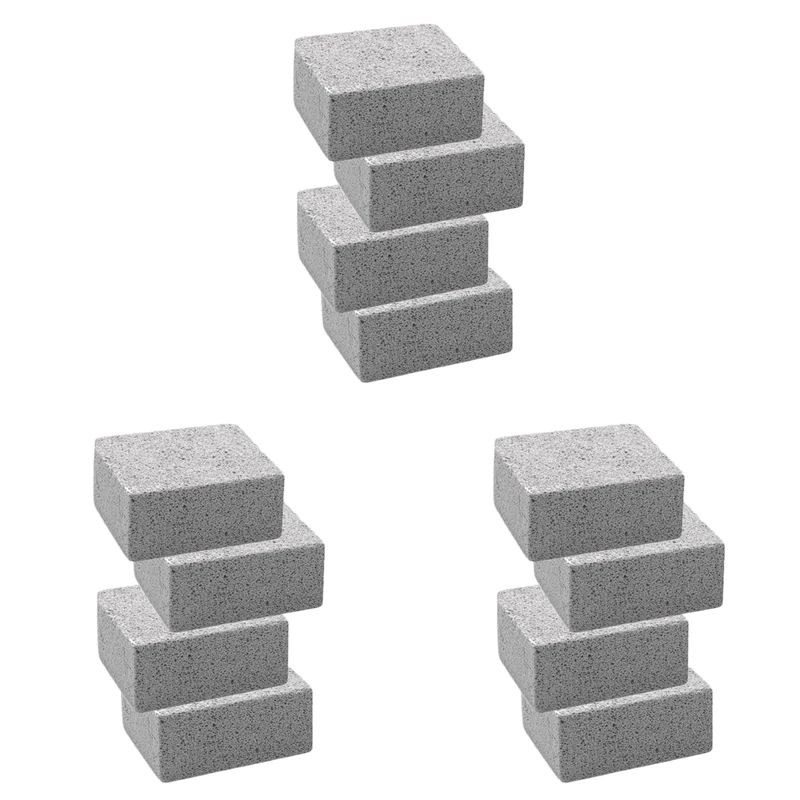 12 Pack Grill Griddle Cleaning Brick Block,Kitchen Bathroom Cleaning Pumice Block, De-Scaling Stone
