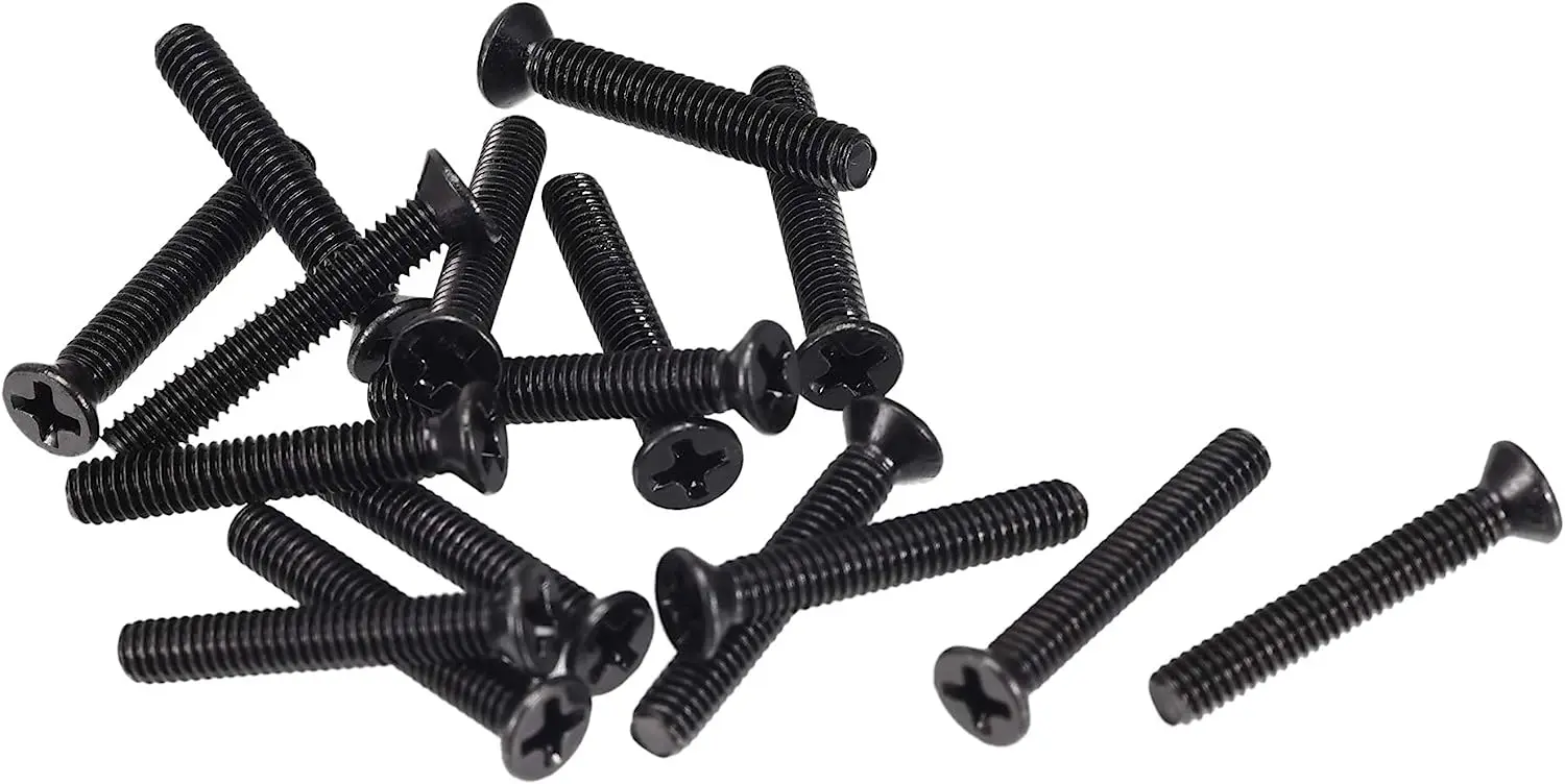 

Keszoox M2.5 x 6mm Phillips Screw Fasteners Black for Laptop PC TV Fan Switch 500pcs