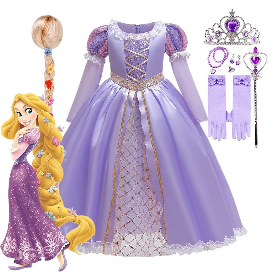 Girl Rapunzel Dress For Children Princess Party Dresses Kids Halloween