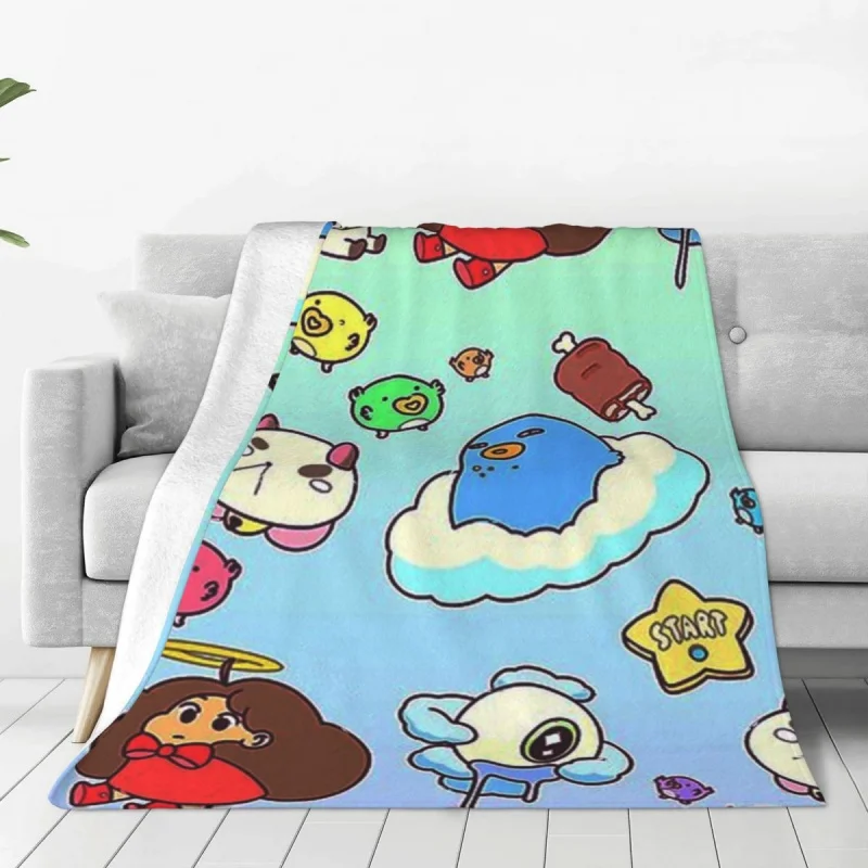 

Bee And Puppycat Blankets Flannel Spring/Autumn Awesome cute cartoon anime Multifunction Lightweight Throw Blankets for Office
