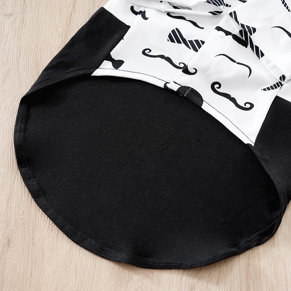 Pet Dog Shirt Mustache Pattern Gentleman Style For Wedding Small Medium Pet