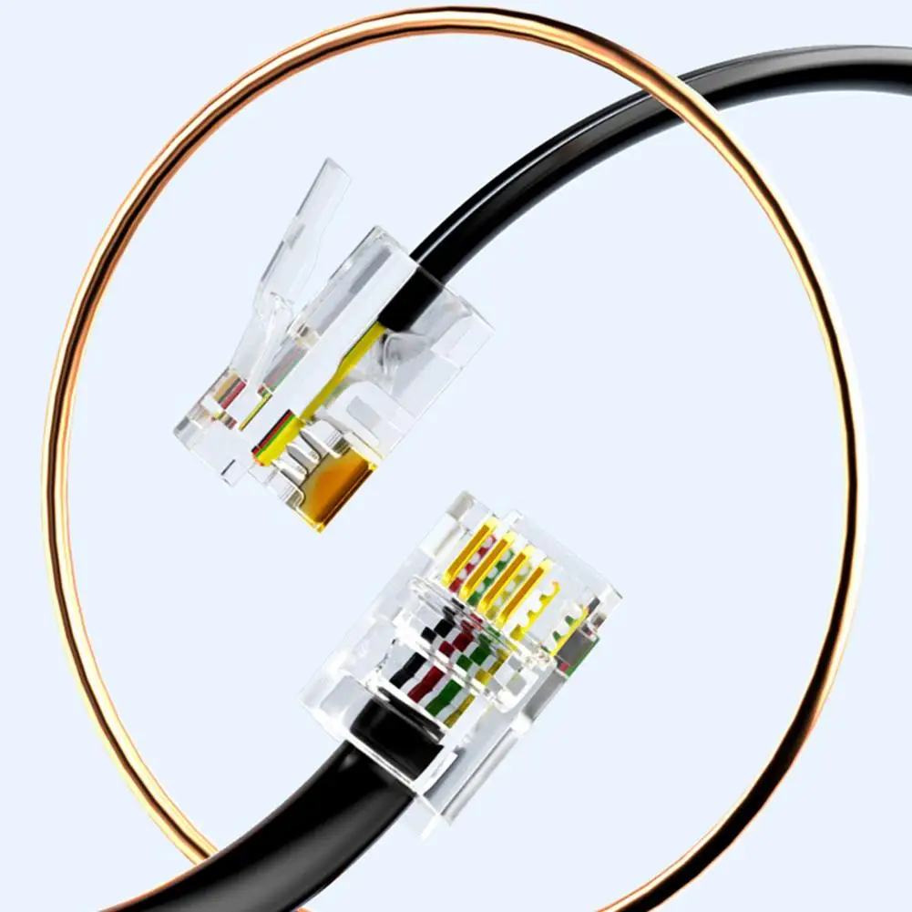 Phone cord detangler Phone Cord Anti-rolling Device Swivel Telephone Cord Detangler 360 Degree Anti-tangle Rj9 4p4c Handset Cable for Landline